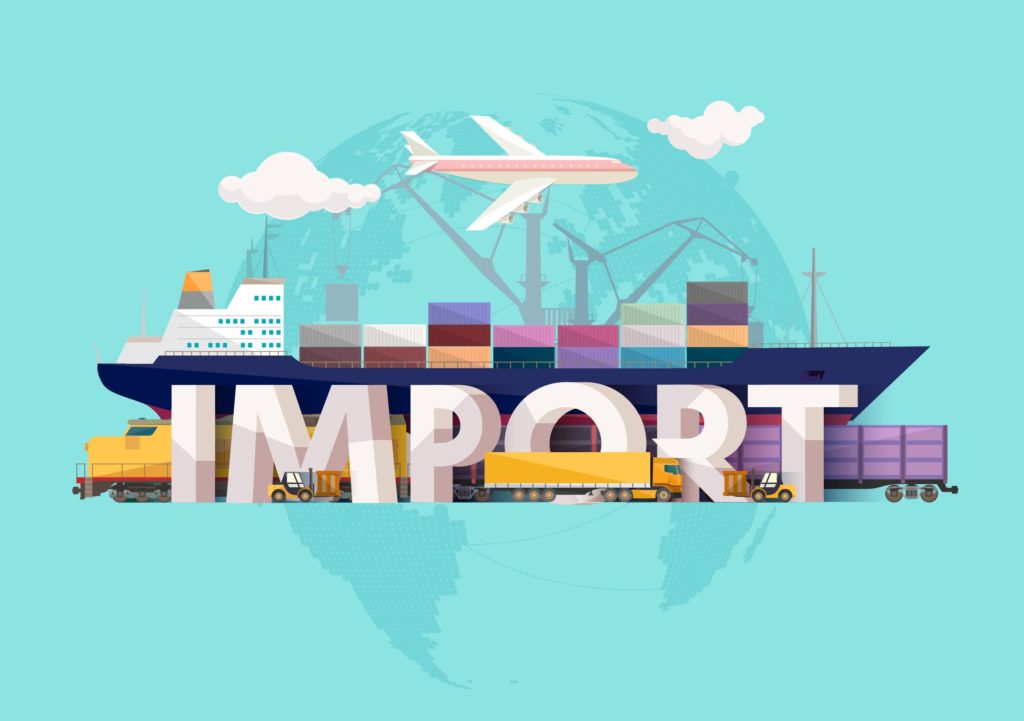 An illustration of imports of physical good. Open qustion: can you tree-shake a cargo ship? 