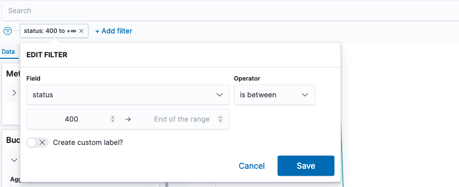 Filter HTTP status above 400